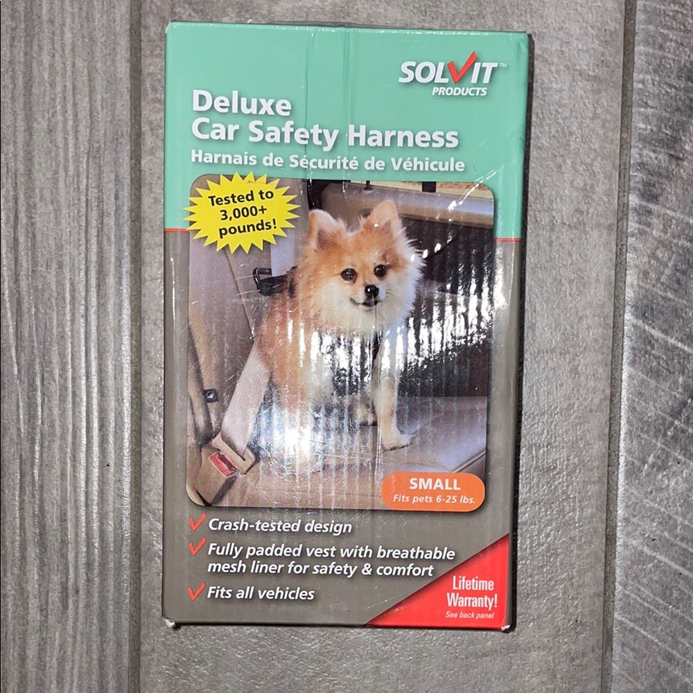 Solvit Deluxe Car Safety Harness - Size Small (Pets 6-25lbs)